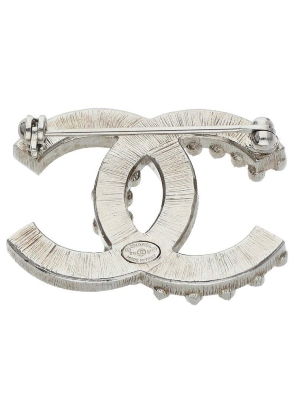 Chanel CC Logo Rhinestone Brooch - Picture 2 of 3